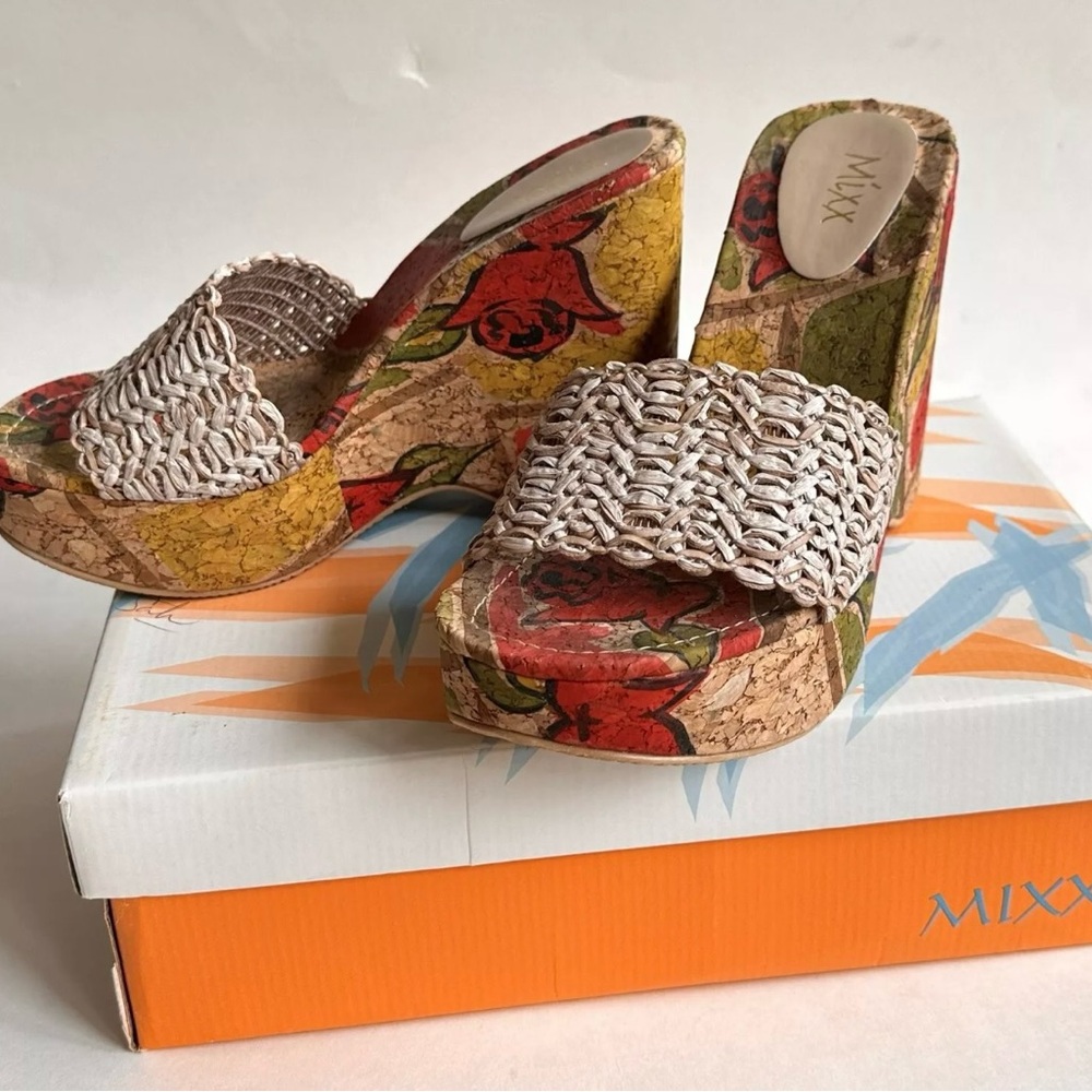 MIX Cork Wedge Platform Sandals Rose High Heel
Women's 7 Shoe Open Toe shoe 2005 - Picture 2 of 16